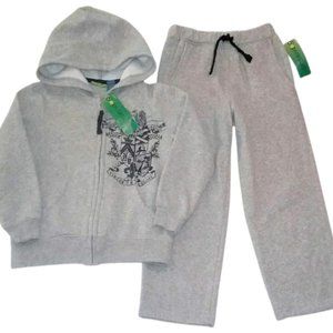 Greendog Gray 2-peice Hoodie Fleece Outfit Size 3T